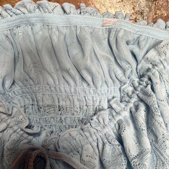 Light Blue Free People Halter Top - Picture 2 of 5